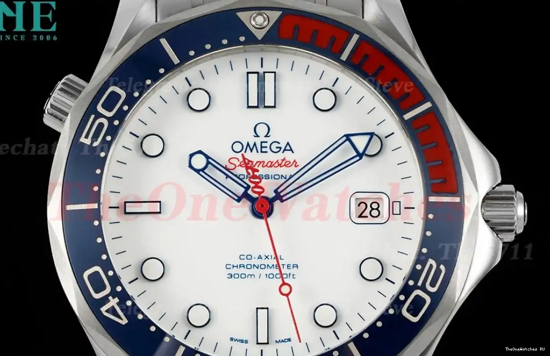 SS Seamaster 007 A2507 Dial OMF White SS Commander 0426